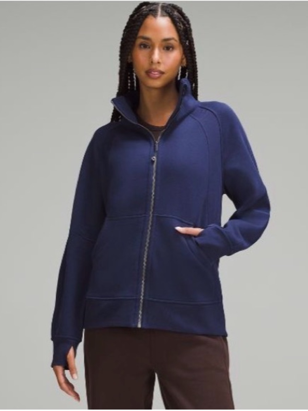 Scuba oversized funnel-neck full zip - Long